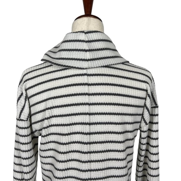 LOFT STRIPED MOCK NECK WAFFLE KNIT PULLOVER SWEATER PRE-OWNED SIZE XS - Picture 8 of 13